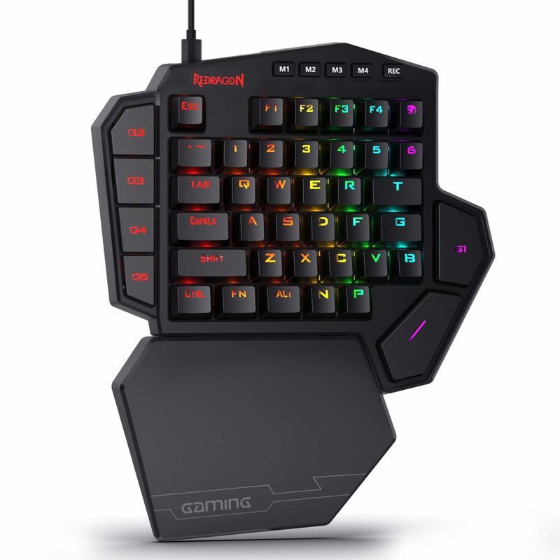 Gaming Keyboard Half - Redragon K585 DITI Einhändige mechanische RGB-Gaming-Tastatur,