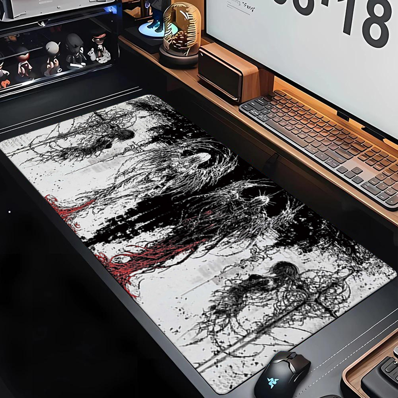 Gaming Keyboard Mouse - Dark Angel Art Design Großes, rutschfestes
