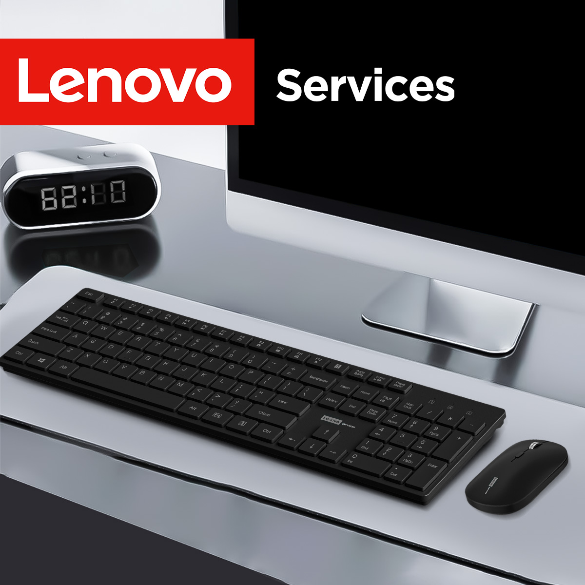 Gaming Keyboard And Mouse Wireless - Lenovo KN220 Silent 2,4G kabellose Tastatur-Maus-Kombination,