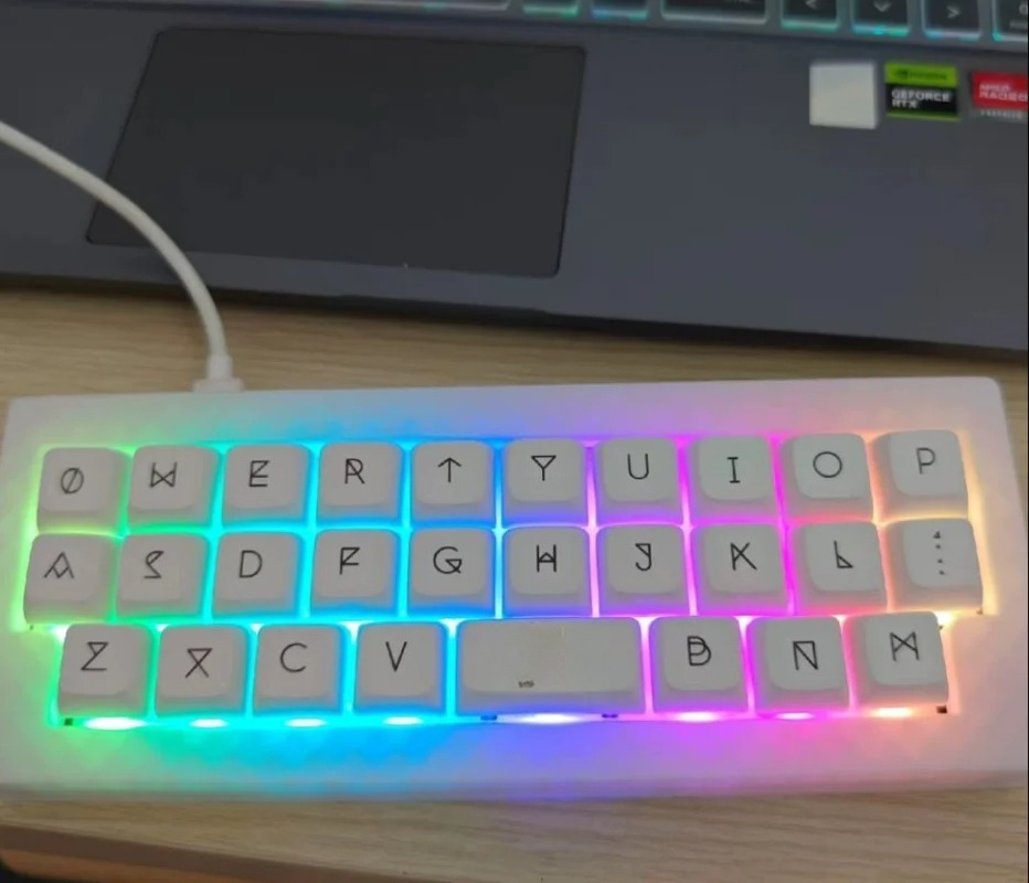 Gaming Keyboard Half - MiFuny Alpha28 Mini-Tastatur-Kit Single Mode Wired
