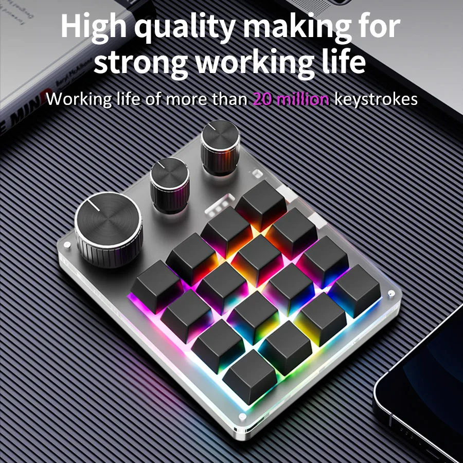 Gaming Keyboard 1 Hand - 2,4 G anpassen Bluetooth 3 Modi