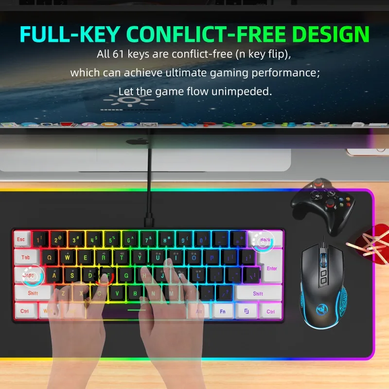 Tastatur und Maus 60% Computer – Gaming Keyboard Mouse Combo Bewertung und Preis