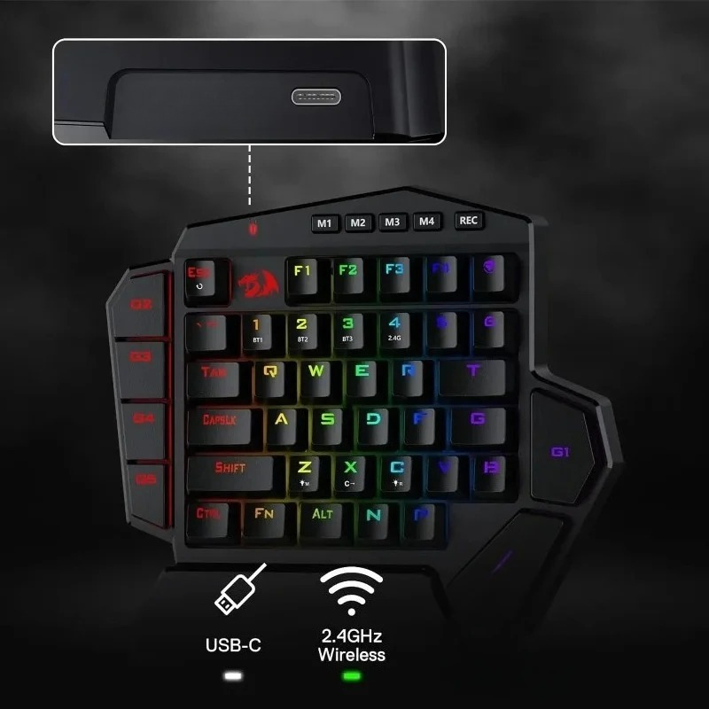 Neue Redragon K585 PRO Kabello – Gaming Keyboard 1 Hand Bewertung und Preis