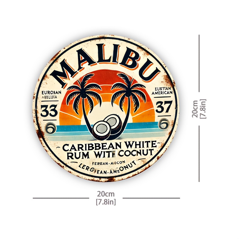 Vintage Malibu Rum Coconut Alu – Brass Weight Plate Bewertung und Preis