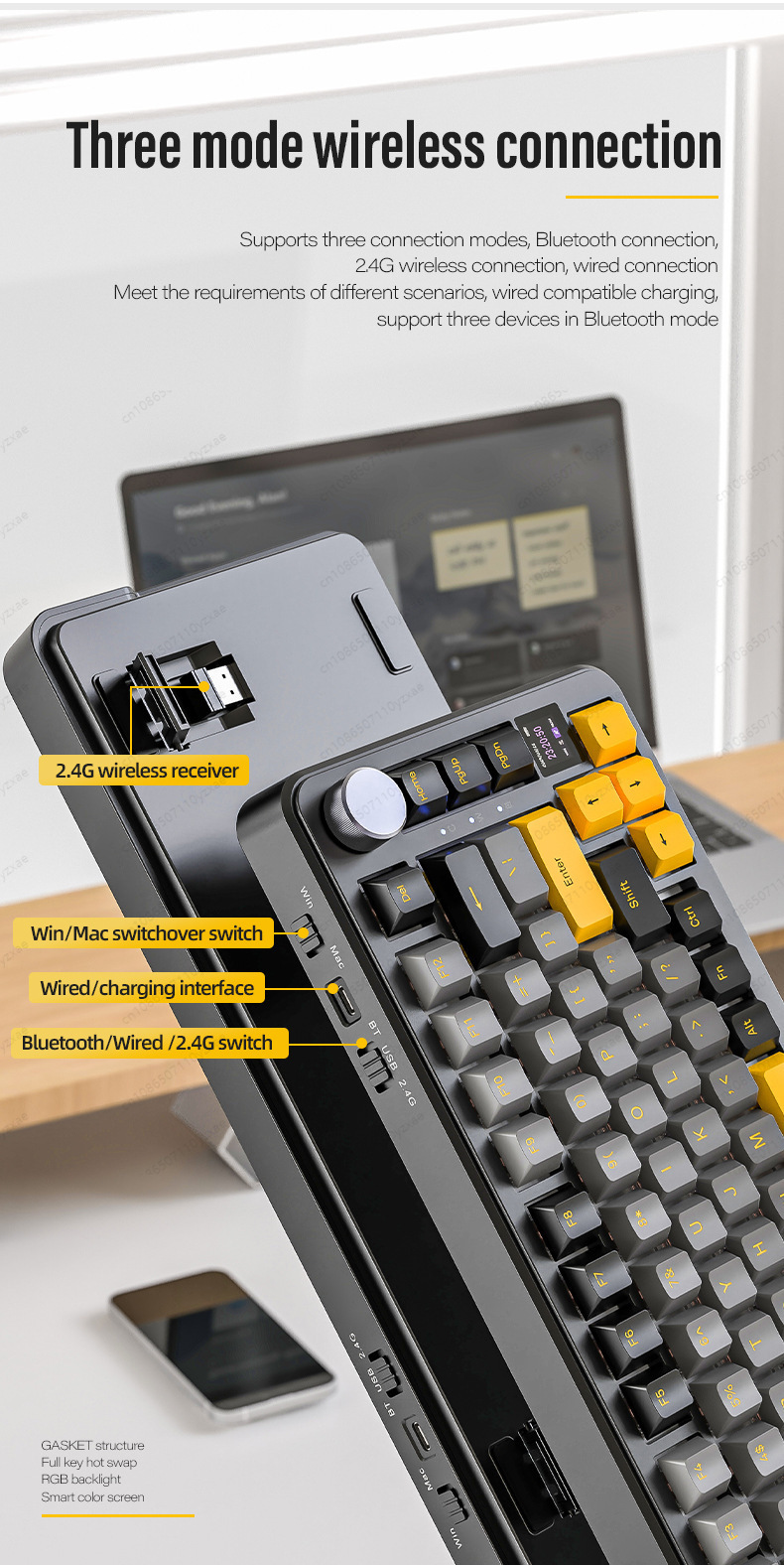 2024 Neue AL66 Mechanische Tas – Gaming Keyboard No Rgb Bewertung und Preis