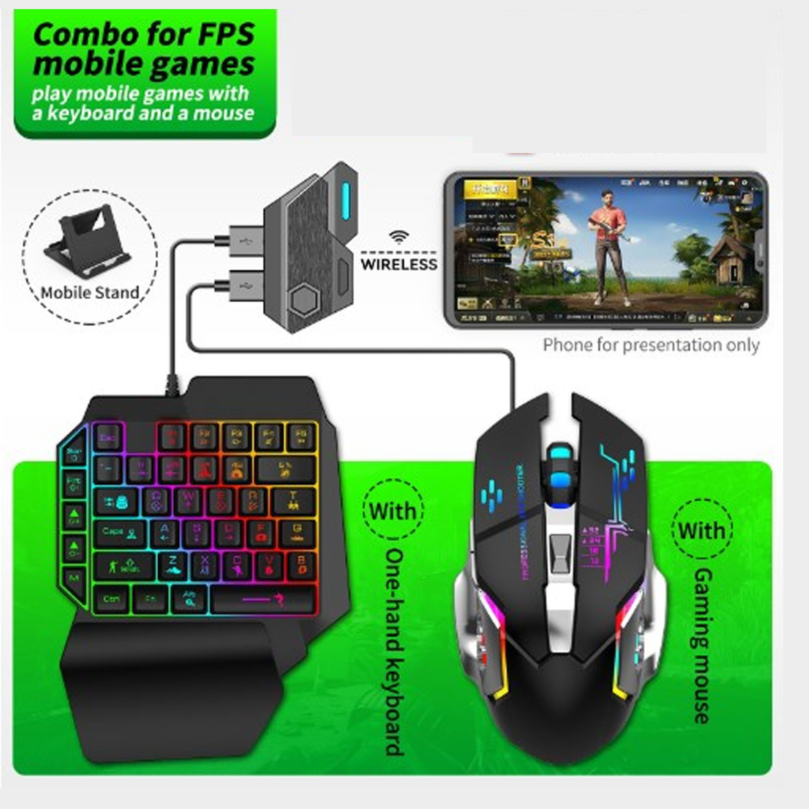 Handy-Spiel-Kombinationspaket, – Gaming Keyboard Hand Bewertung und Preis
