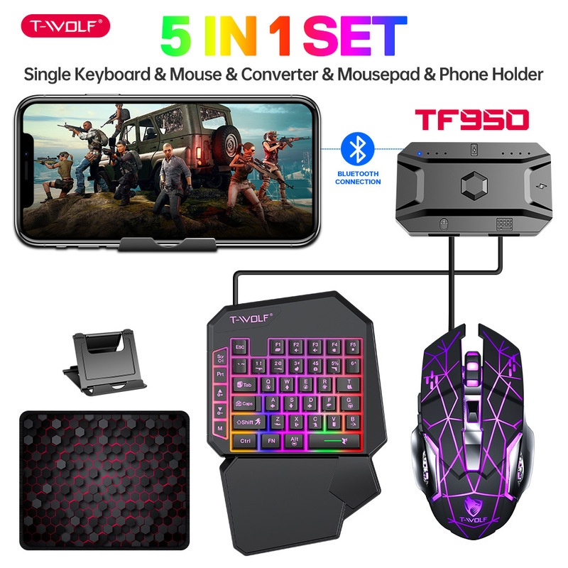 T-Wolf Tf950 5-in-1 Einhand-Ga – Gaming Keyboard Half Bewertung und Preis
