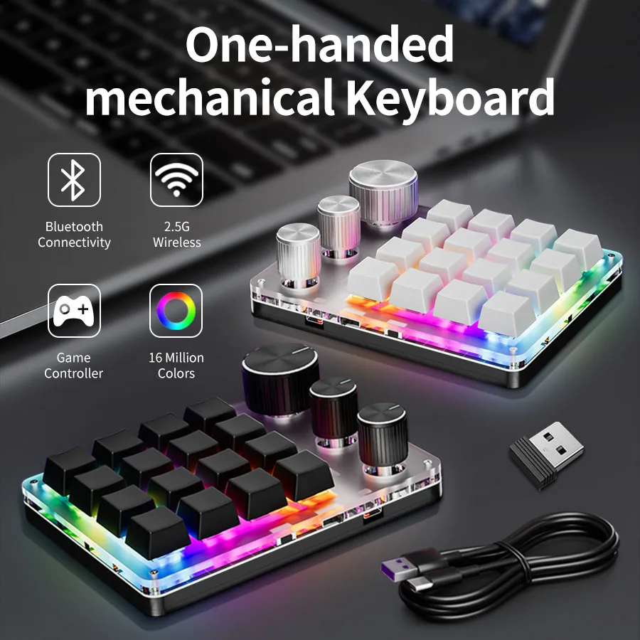 2,4 G anpassen Bluetooth 3 Mod – Gaming Keyboard 1 Hand Bewertung und Preis