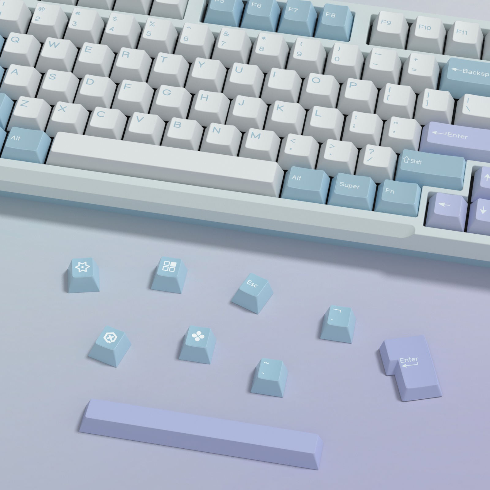 KBDiy GMK Illusion Keycap Cher – Gaming Keyboard No Number Pad Bewertung und Preis