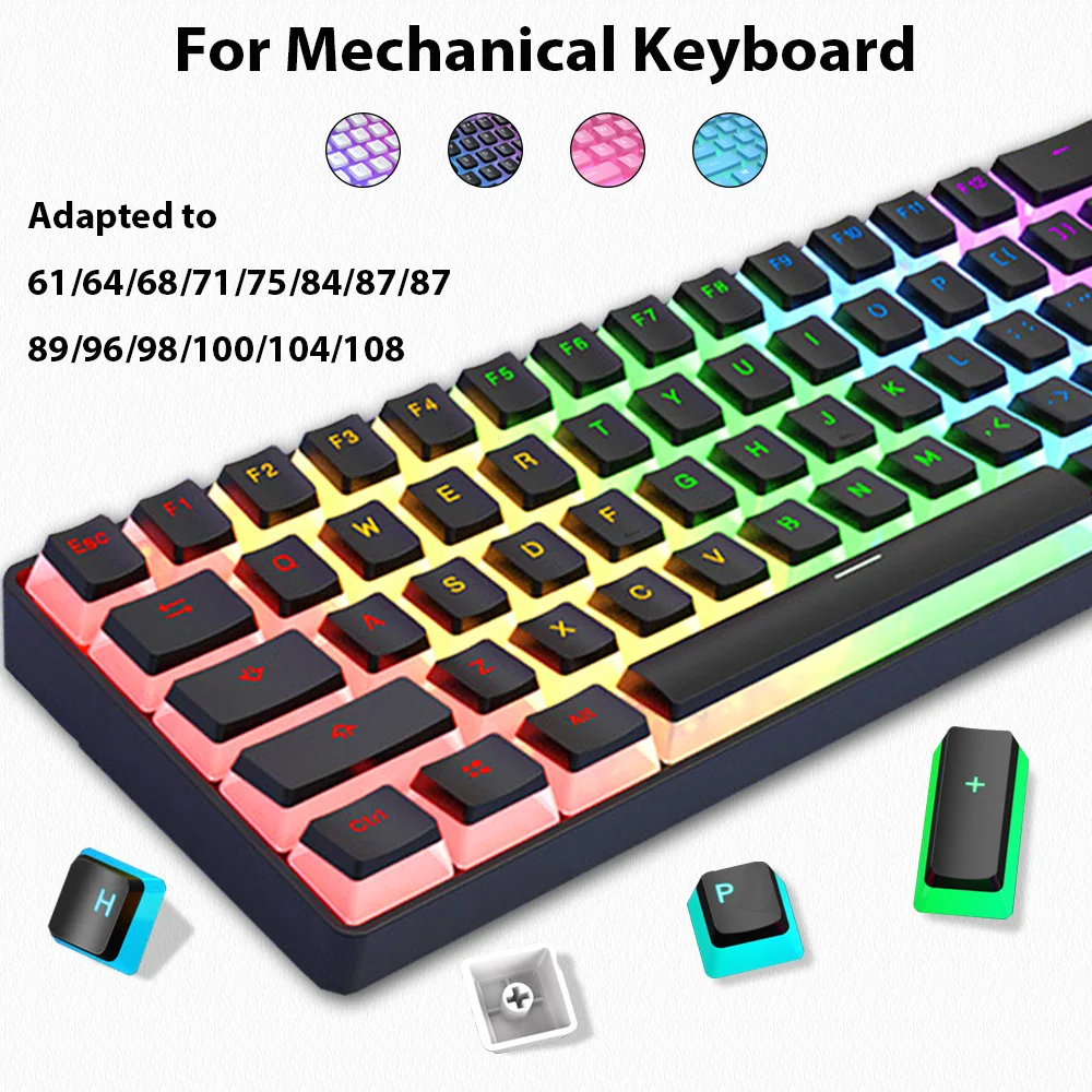 129 Tasten Pudding-Tastenkappe – Gaming Keyboard No Rgb Bewertung und Preis