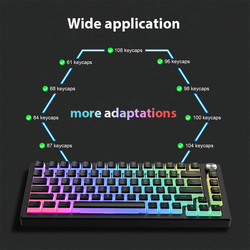129 Tasten Pudding-Tastenkappe – Gaming Keyboard No Rgb Bewertung und Preis